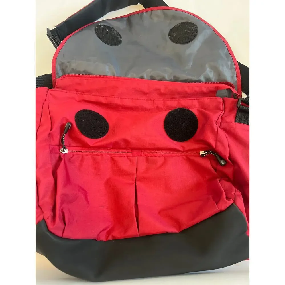 COLUMBIA OUTFITTER MESSENGER DIAPER SHOULDER BAG UNISEX PARENTS RED AND BLACK